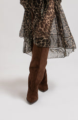 Stivale suede cioccolato FEDERICA BI