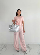Maglia in viscosa rosa FEDERICA BI
