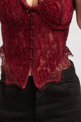 Corsetto in velluto e pizzo FEDERICA BI (due colori)