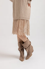 Abito FEDERICA BI tricot e pizzo