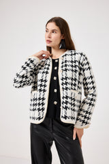 Giacca in ciniglia pied de poule FEDERICA BI ( due colori )