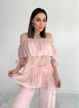 Camicia volant vari colori FEDERICA BI