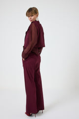 Tailleur in ecosuede bordeaux FEDERICA BI