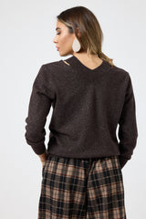 Maglia cut out lurex FEDERICA BI ( più colori )