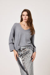 Maglia scollo V FEDERICA BI ( vari colori )