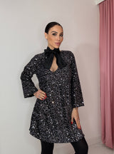 Abito in velluto fiocco FEDERICA BI