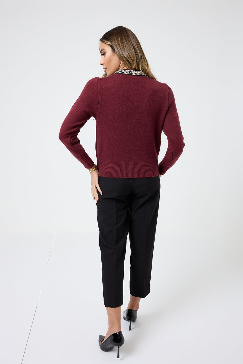 Cardigan collo gioiello FEDERICA BI ( due colori )