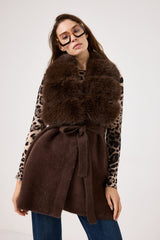 Gilet in ciniglia ed ecopelliccia FEDERICA BI