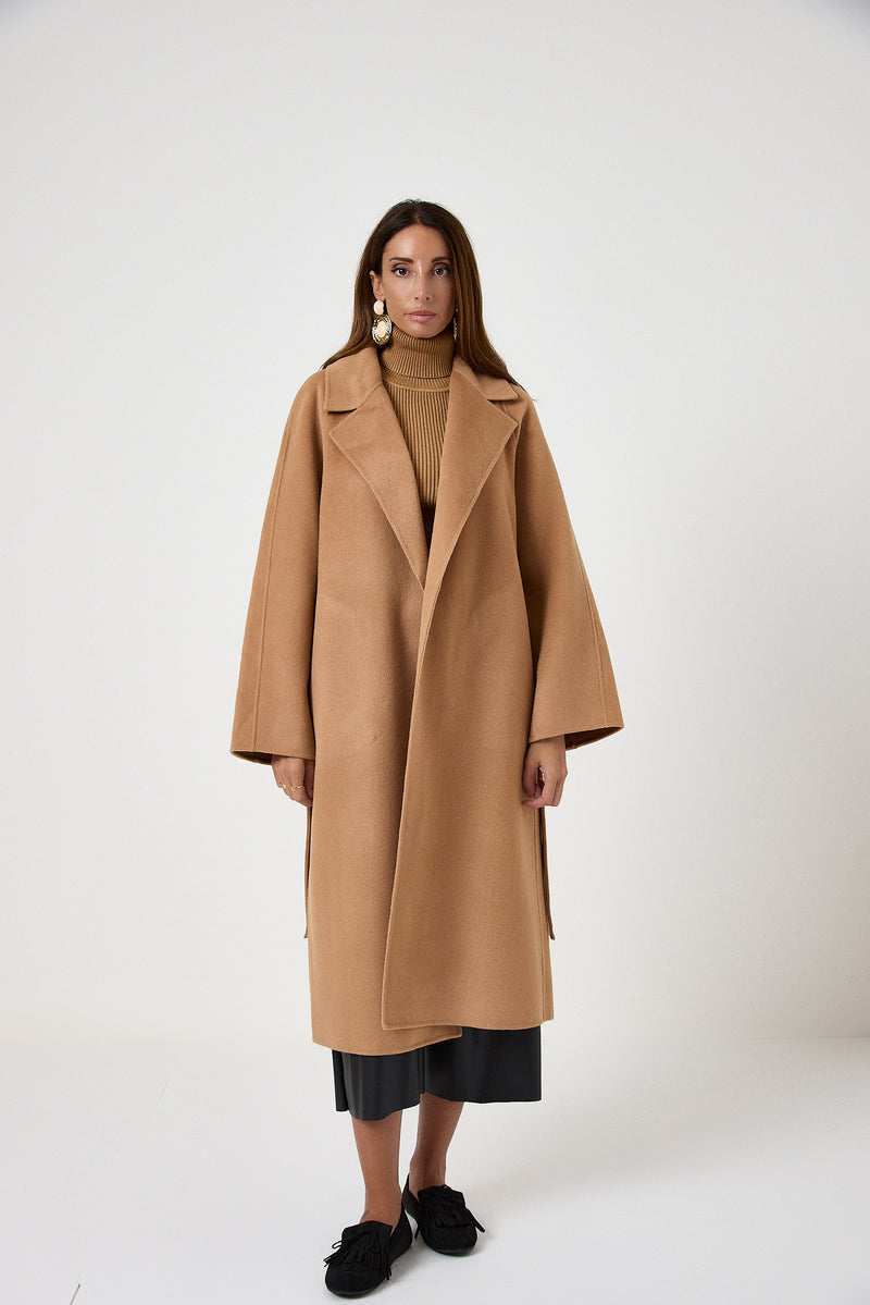Cappotto camel cachemire e lana FEDERICA BI