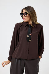 Camicia con cravatta con spille FEDERICA BI ( più colori )