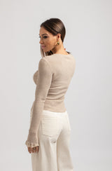 Maglia bottoncini e pizzo FEDERICA BI (piu’ colori)