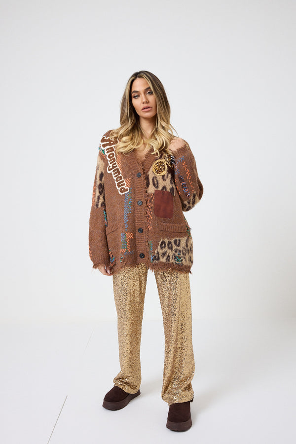 Pantalone in paillettes oro FEDERICA BI