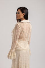 Camicia in pizzo crema FEDERICA BI