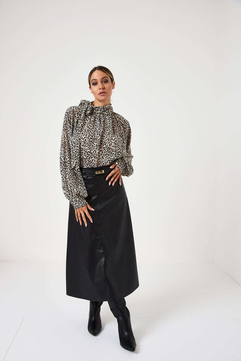 Camicia in chiffon fiocco FEDERICA BI