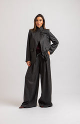 Tailleur gessato grigio FEDERICA BI