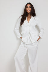 Tailleur in raso bianco FEDERICA BI