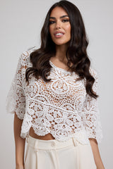 Maglia crochet traforata FEDERICA BI (più colori)