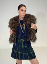 Gonna tartan blu FEDERICA BI