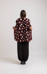 Cardigan animalier bordeaux FEDERICA BI