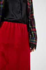 Gonna in velluto e pizzo FEDERICA BI ( più colori )