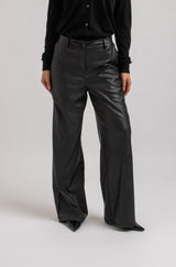 Pantalone nero in ecopelle FEDERICA BI
