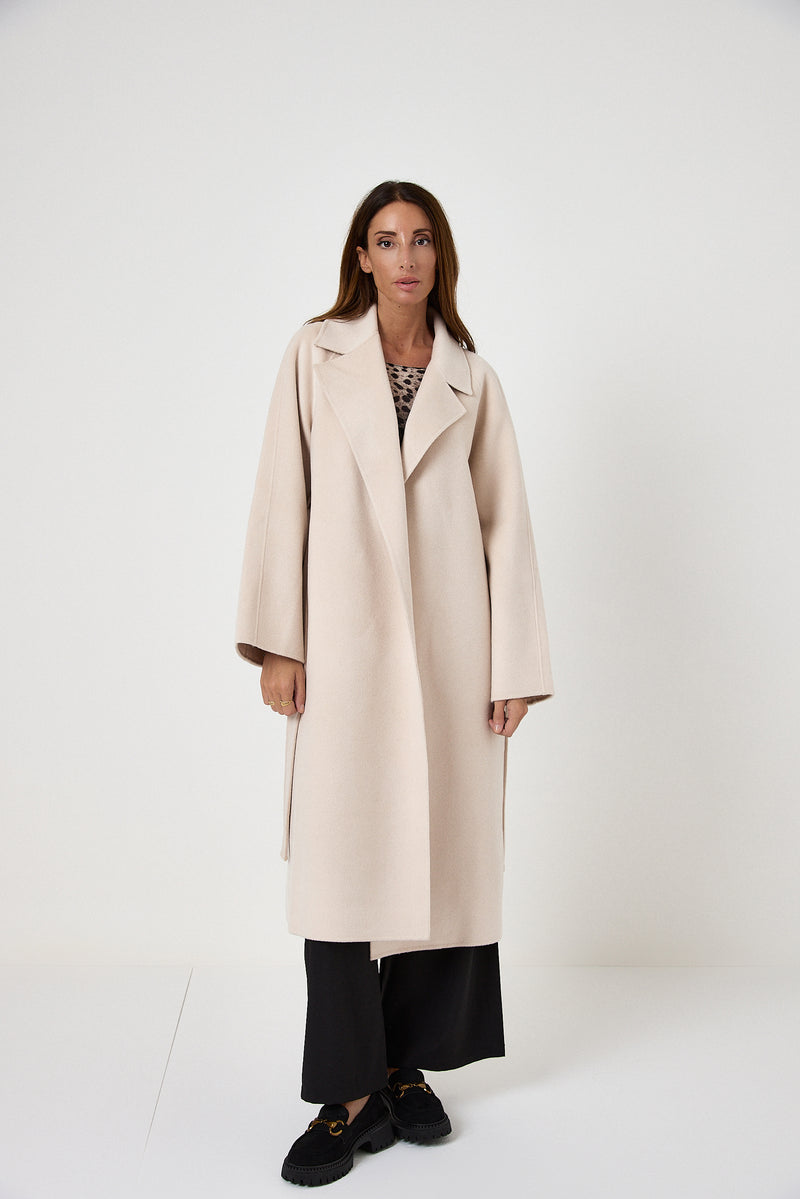 Cappotto beige cachemire e lana FEDERICA BI