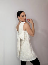 Abito fiocco in velluto e paillettes FEDERICA BI