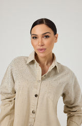 Camicia in denim e cristalli FEDERICA BI