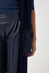 Gilet con tasca in ecofur FEDERICA BI ( vari colori )