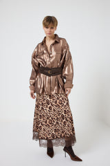 Gonna in viscosa animalier print FEDERICA BI