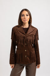 Giacca suede frange FEDERICA BI