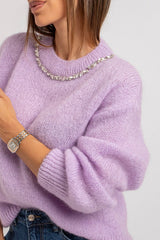 Maglione con colletto gioiello FEDERICA BI (due colori)