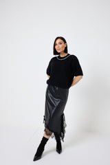 Gonna in similpelle nera FEDERICA BI