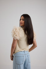 Maglia EMY viscosa e tulle FEDERICA BI (piu’ colori)