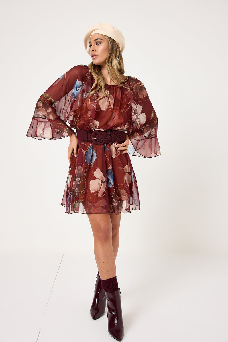 Abito in chiffon fantasia FEDERICA BI