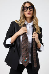 Cravatta in seta moro FEDERICA BI