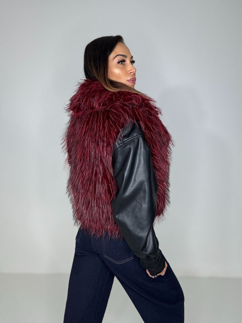 Gilet ECO bordeaux FEDERICA BI