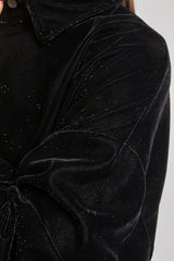 Completo in velluto nero FEDERICA BI