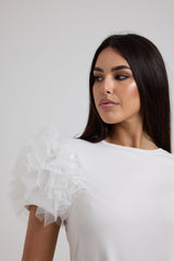Maglia EMY viscosa e tulle FEDERICA BI (piu’ colori)