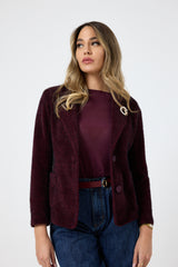 Blazer in ciniglia con spilla FEDERICA BI