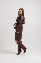 Bermuda in ecopelle bordeaux FEDERICA BI