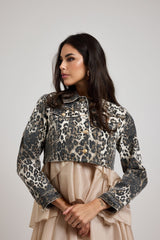 Giacca in denim crop FEDERICA BI