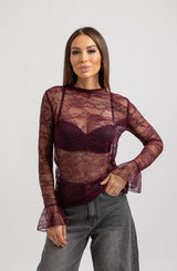 Maglia in pizzo FEDERICA BI (tre colori)