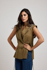 Gilet con spille gioiello FEDERICA BI