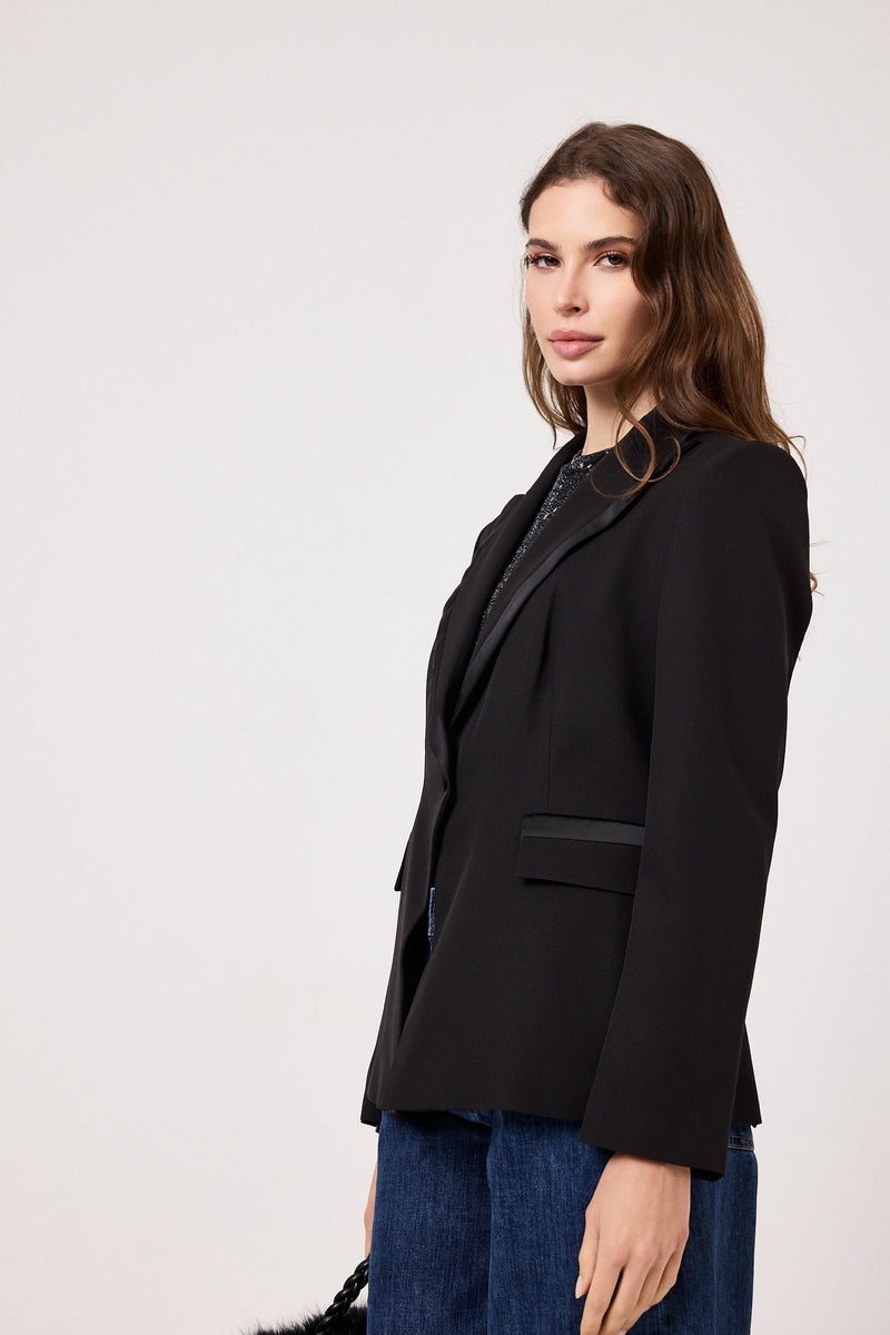 Blazer smoking nero FEDERICA BI
