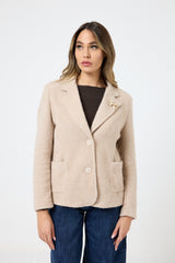 Blazer in ciniglia con spilla FEDERICA BI