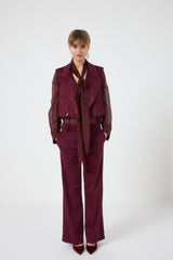 Tailleur in ecosuede bordeaux FEDERICA BI