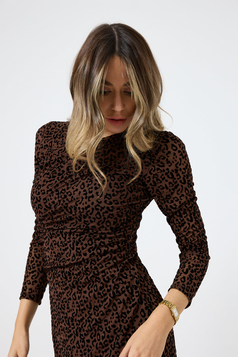 Abito in lycra stampa animalier FEDERICA BI ( due colori )