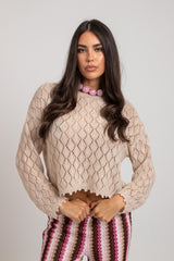 Maglia traforata lurex FEDERICA BI (due colori)