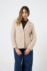 Blazer in ciniglia con spilla FEDERICA BI